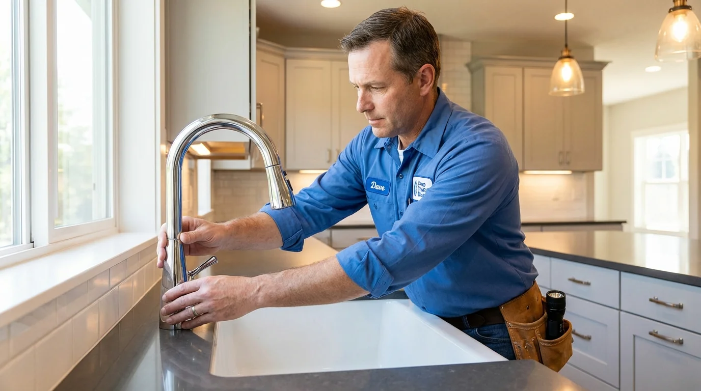Kitchen faucet installation by Johns Plumbing LLC in Kincaid